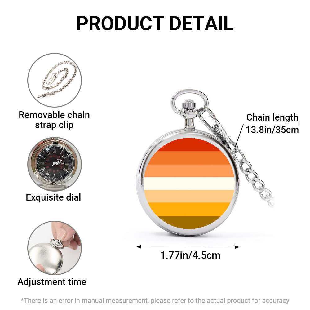 Butch Pride Flag (Mod Q) Round Pocket Watch