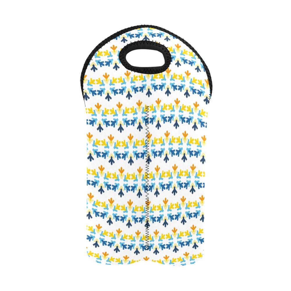 Aroace Pride Flag Snowflake 2-Bottle Neoprene Wine Bag