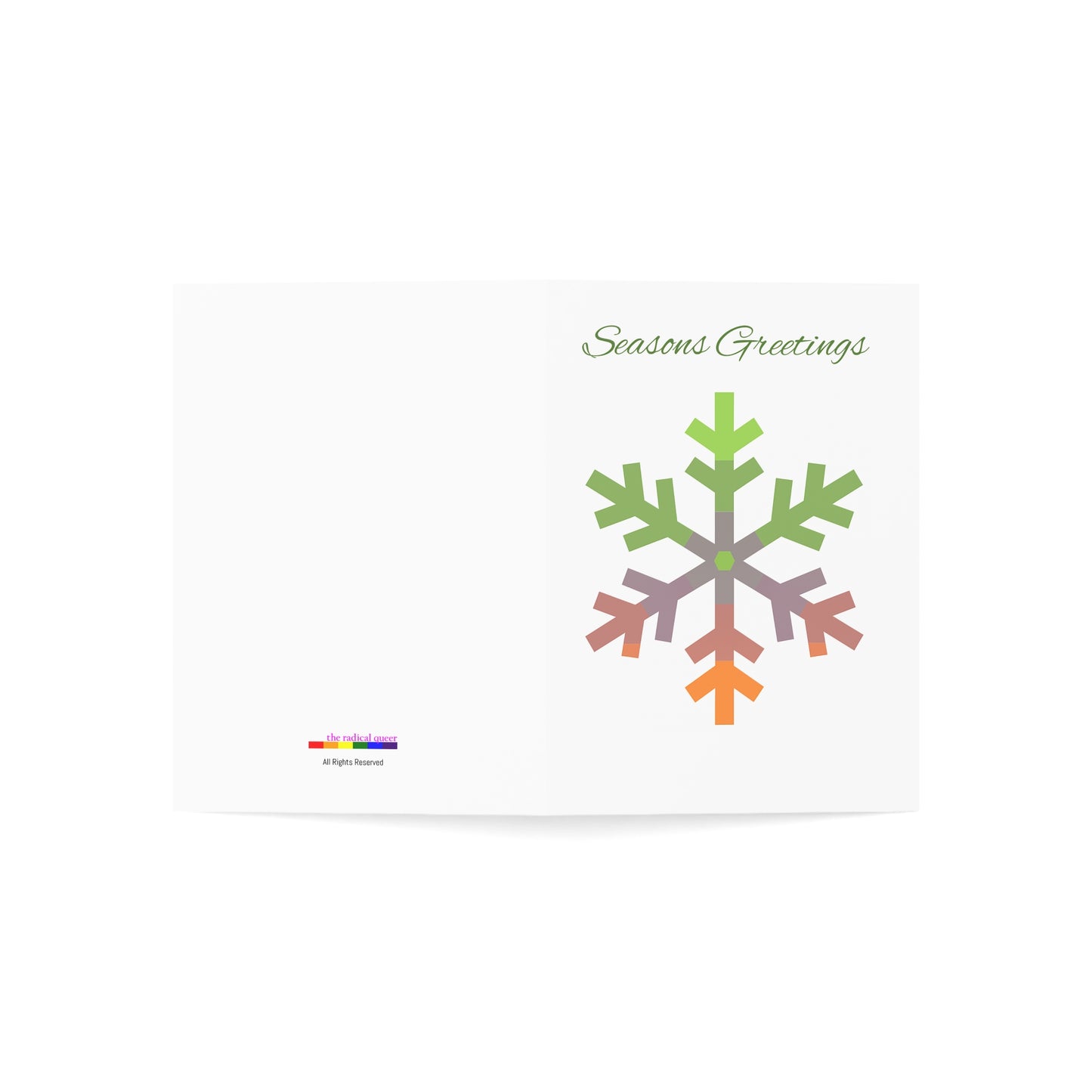 Aliagender Pride Flag Snowflake Greeting Cards