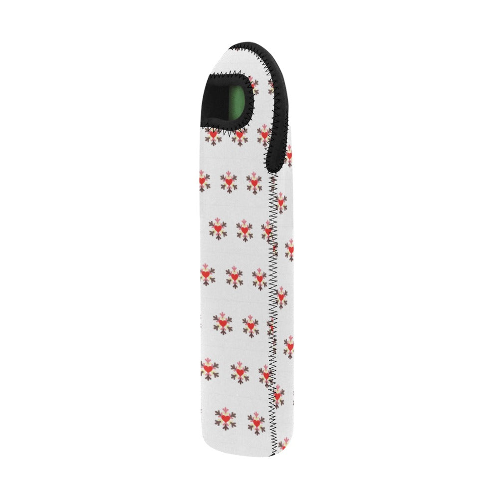 Fat Fetish Pride Flag Snowflake Neoprene Wine Bag