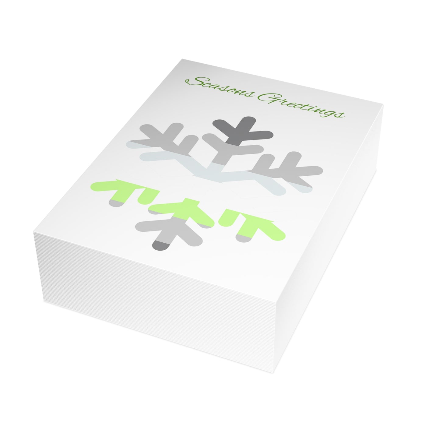 Demiagender Pride Flag Snowflake Greeting Cards