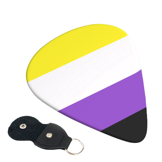 Non-Binary Pride Flag Set of 6 Guitar Pick and Case - .46 mm, .71 mm or .96 mm