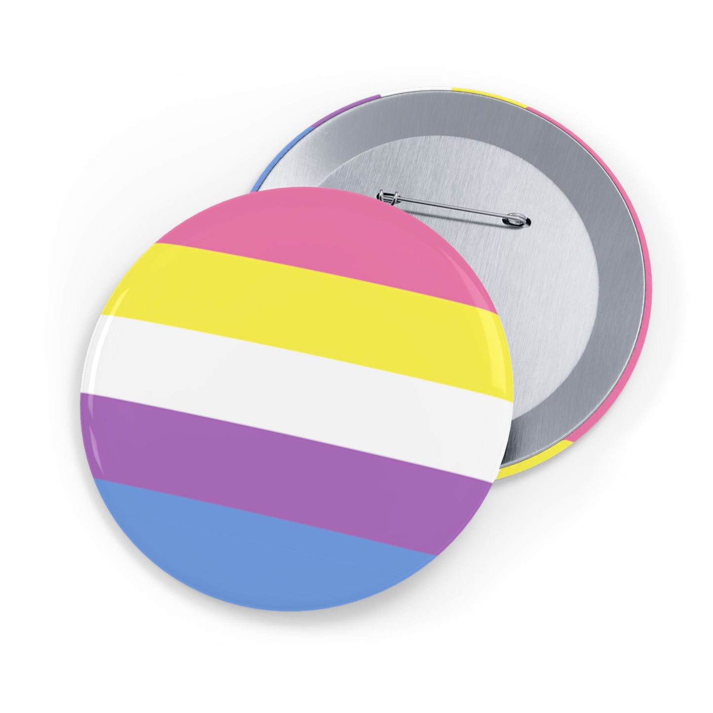 Bigender Pride Flag Round Pins - Multiple Sizes