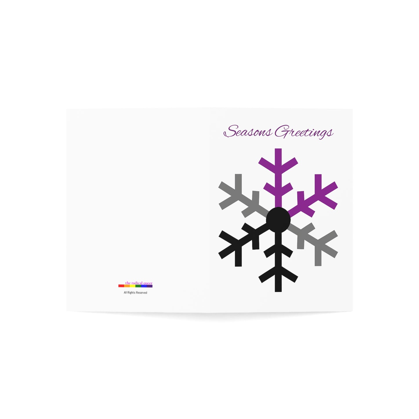 Demisexual Pride Flag Snowflake Greeting Cards