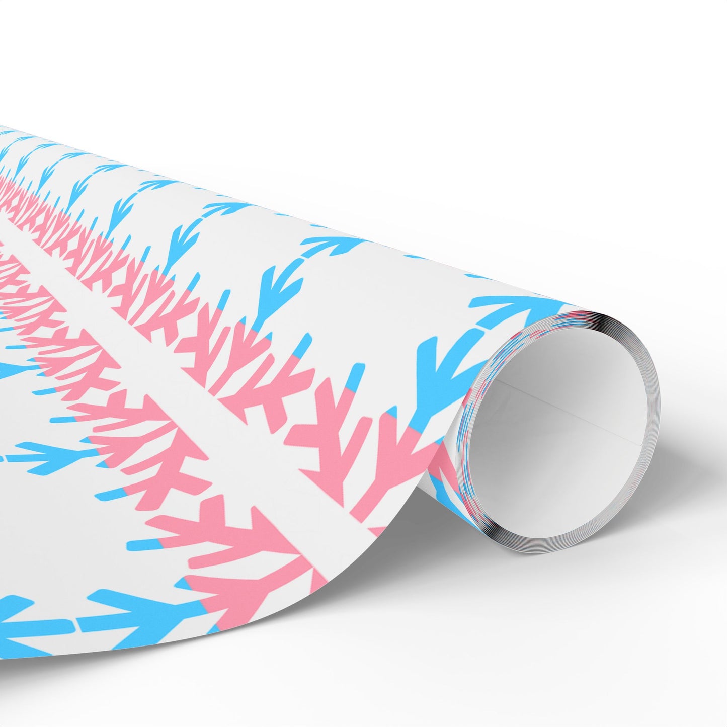 Transgender Pride Flag Snowflake Wrapping Paper - Multiple Sizes/Finishes