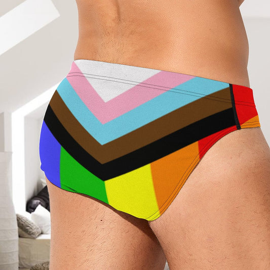 Progress Pride Flag Briefs – Traditional Masculine Cut