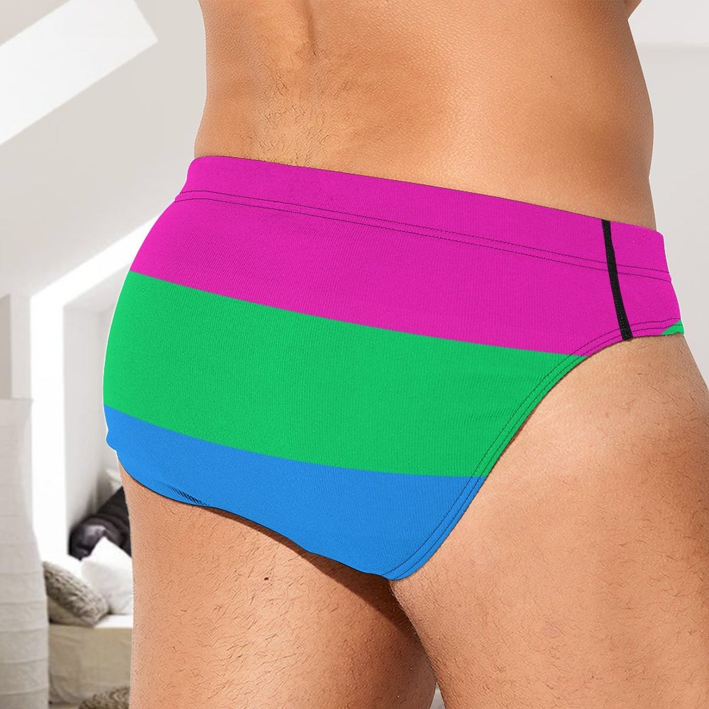 Polysexual Pride Flag Briefs – Traditional Masculine Cut