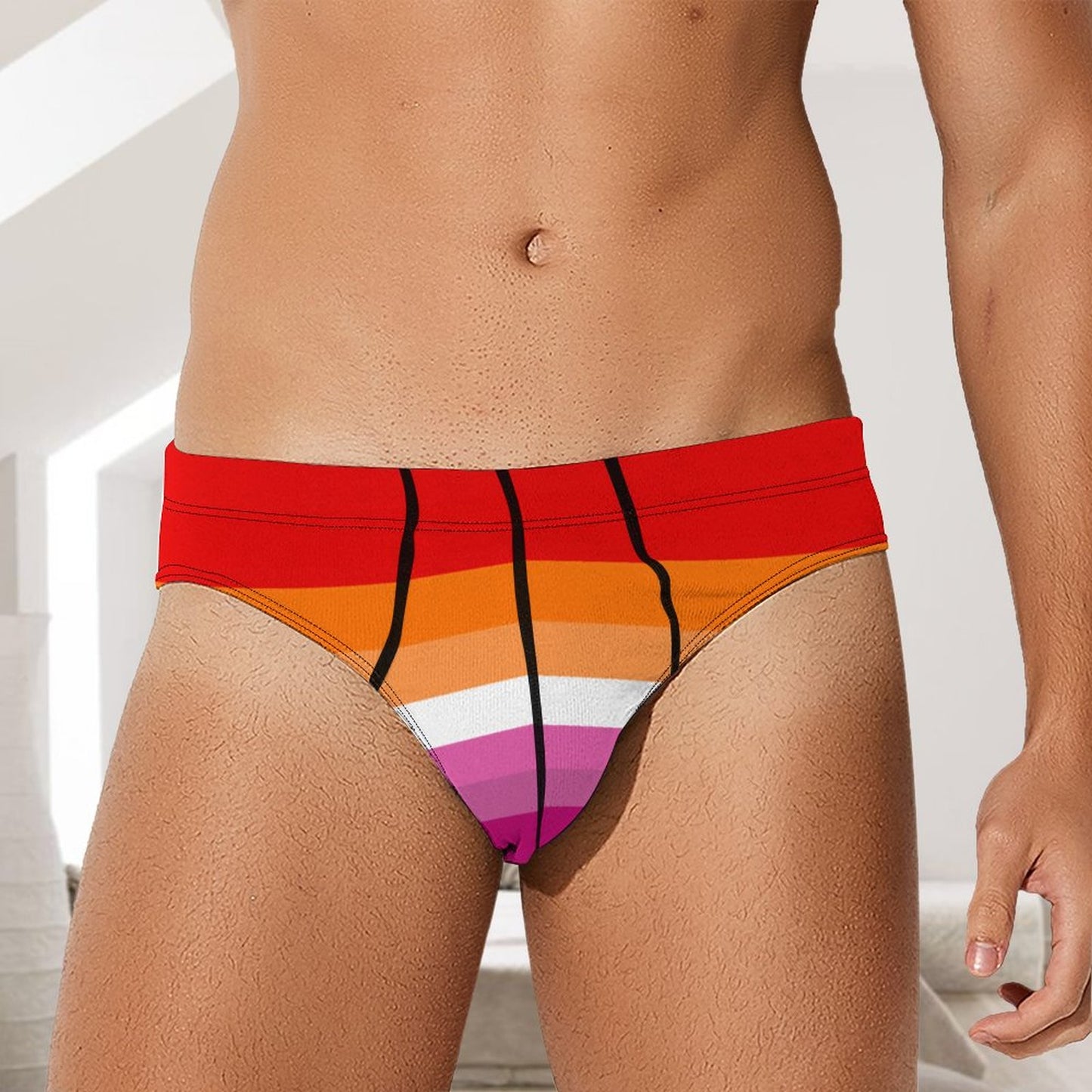 Lesbian Pride Flag Briefs – Traditional Masculine Cut