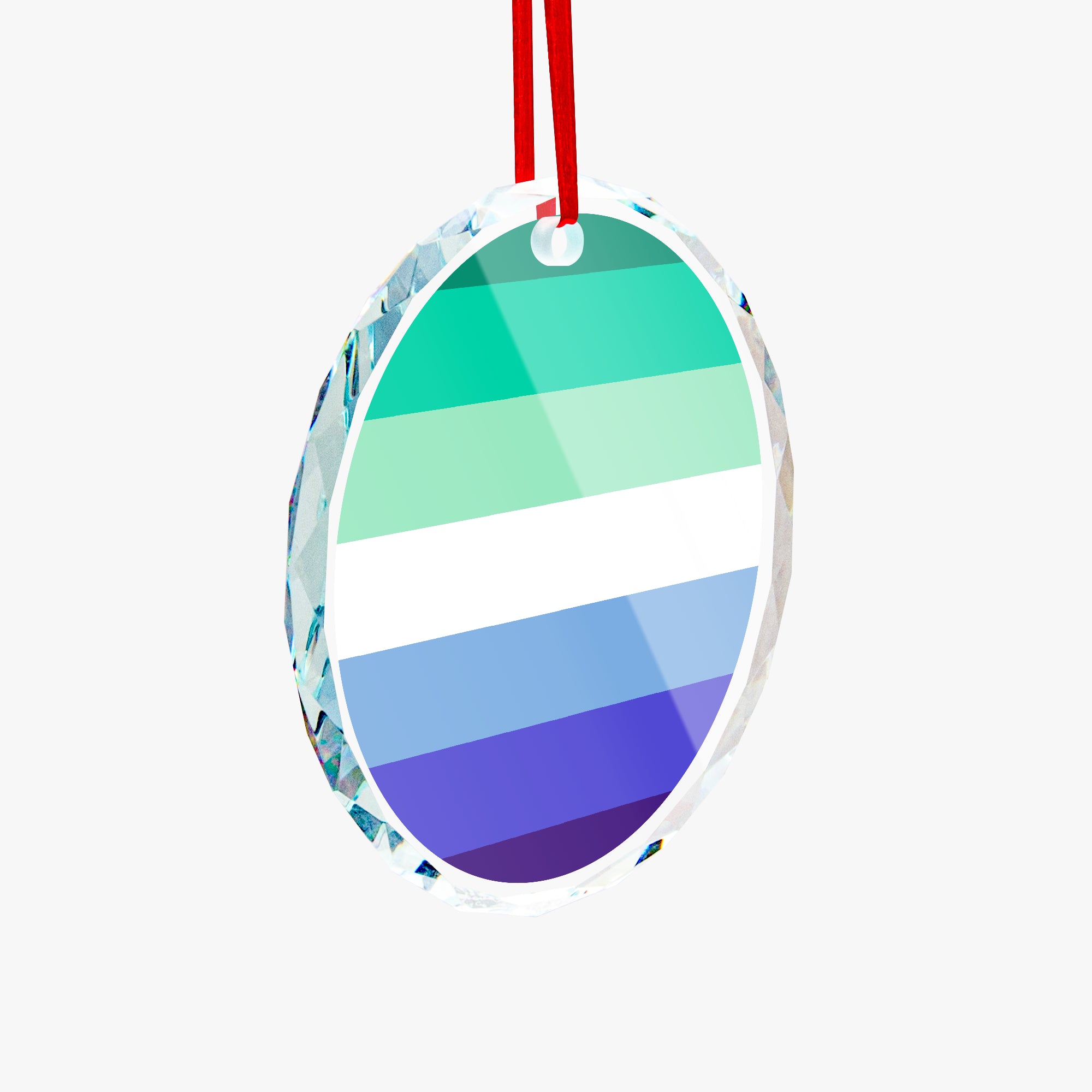 MLM Pride Flag Round Glass Ornament – the radical queer