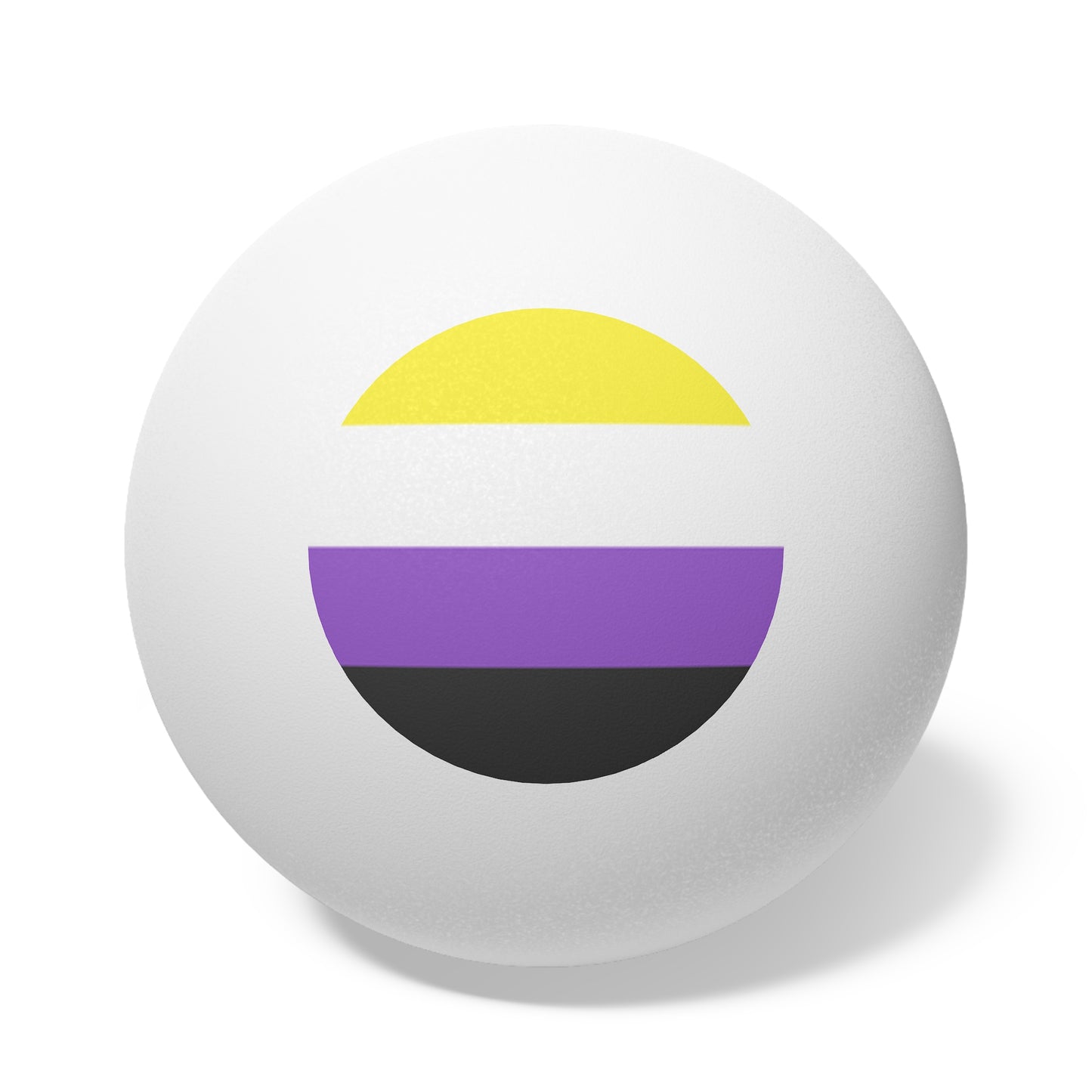 Non-Binary Pride Flag Ping Pong Balls - 6 pcs