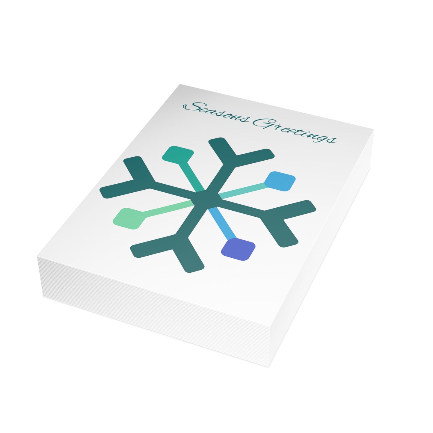 Gay/MLM Pride Flag Snowflake Greeting Cards