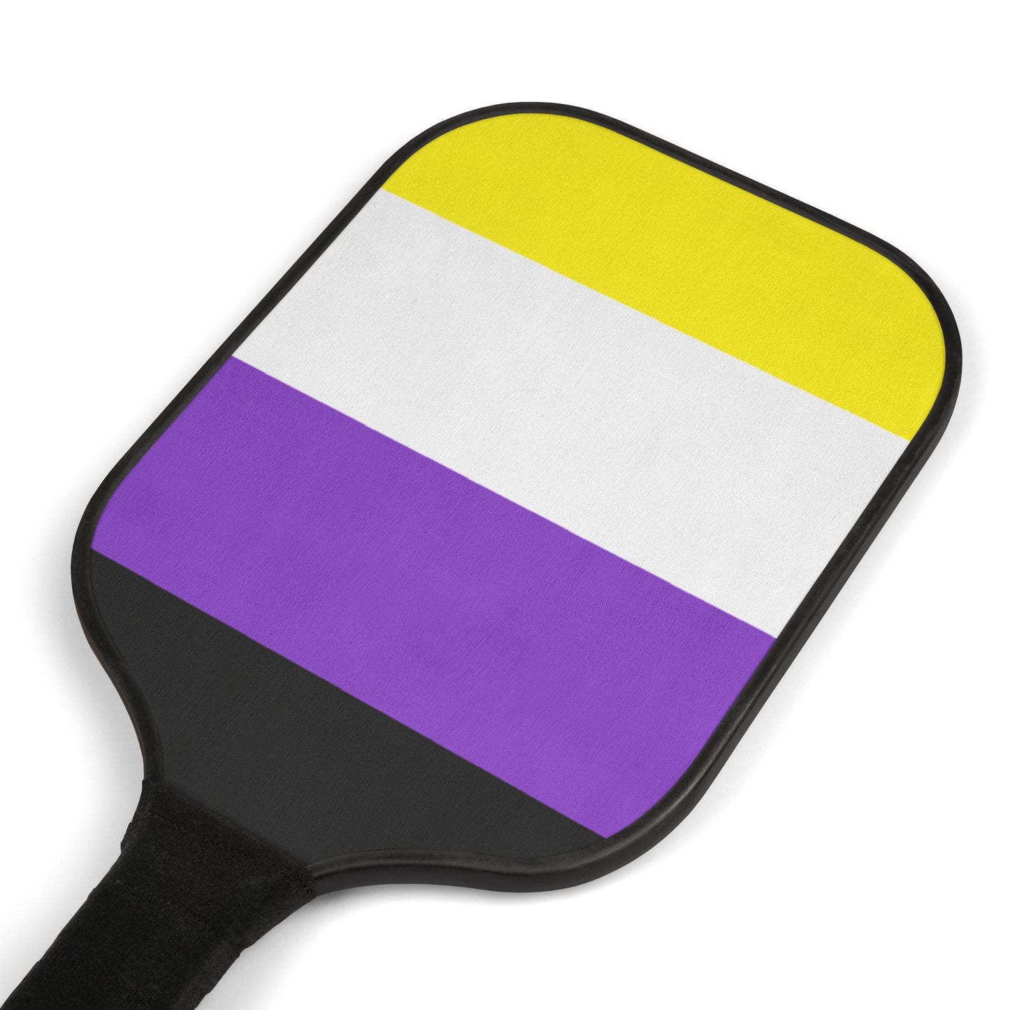 Non-Binary Pride Flag Pickleball Paddle Set