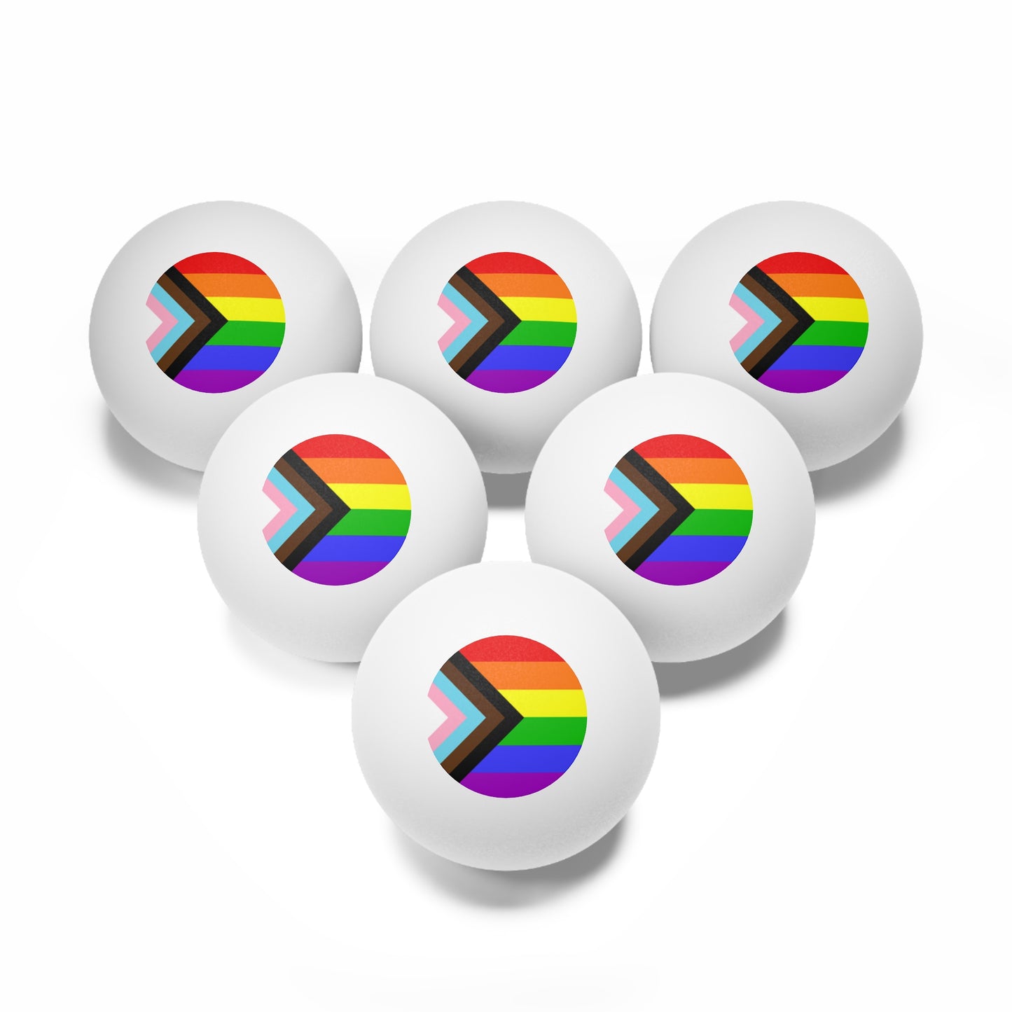 Progress Pride Flag Ping Pong Balls - 6 pcs