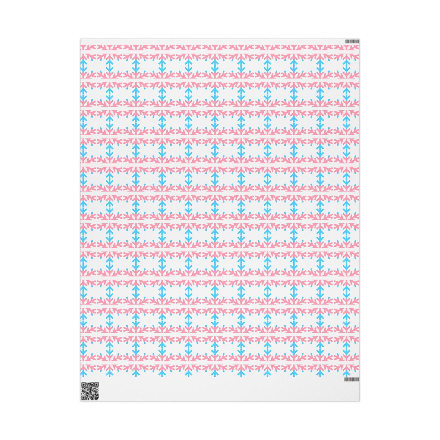 Transgender Pride Flag Snowflake Wrapping Paper - Multiple Sizes/Finishes