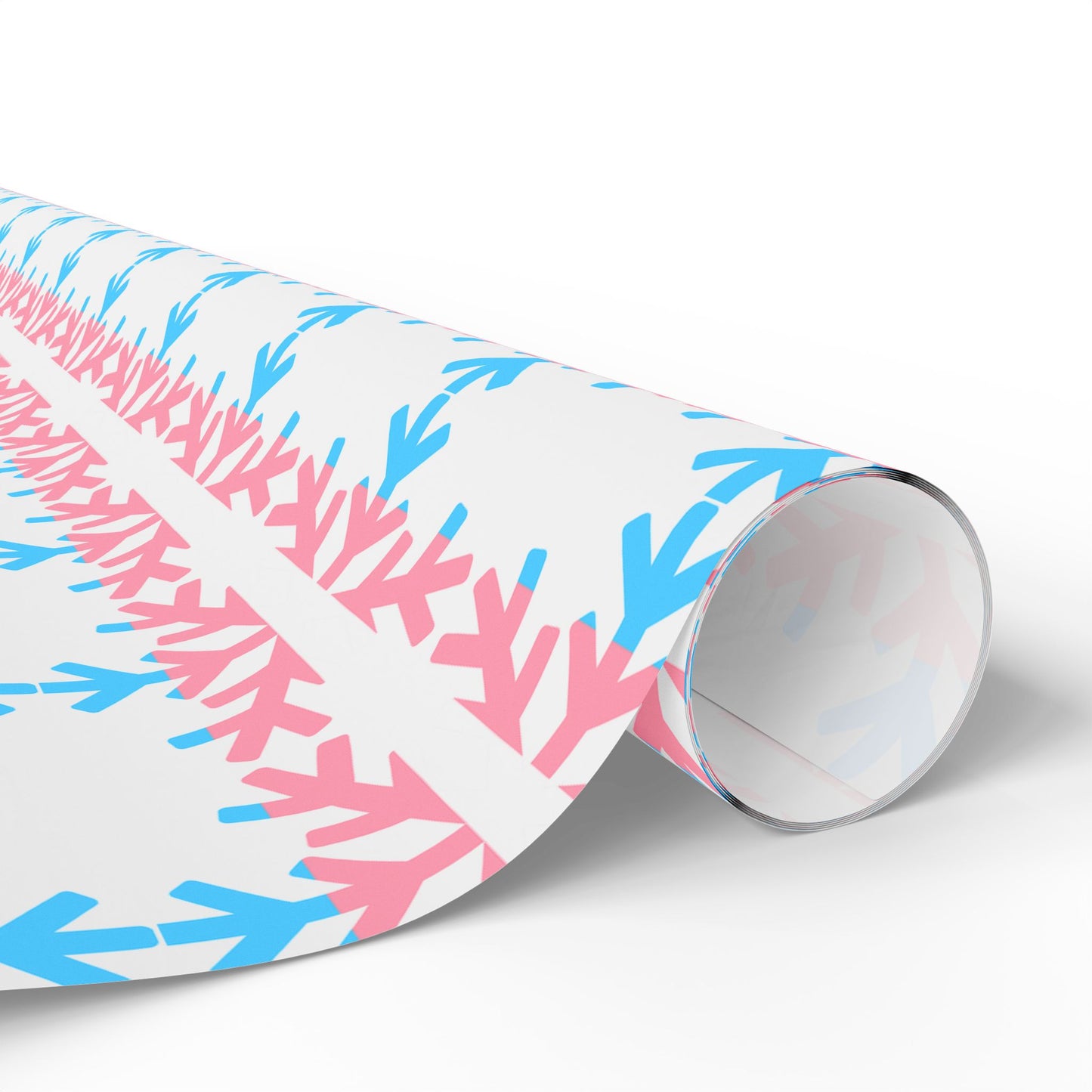 Transgender Pride Flag Snowflake Wrapping Paper - Multiple Sizes/Finishes