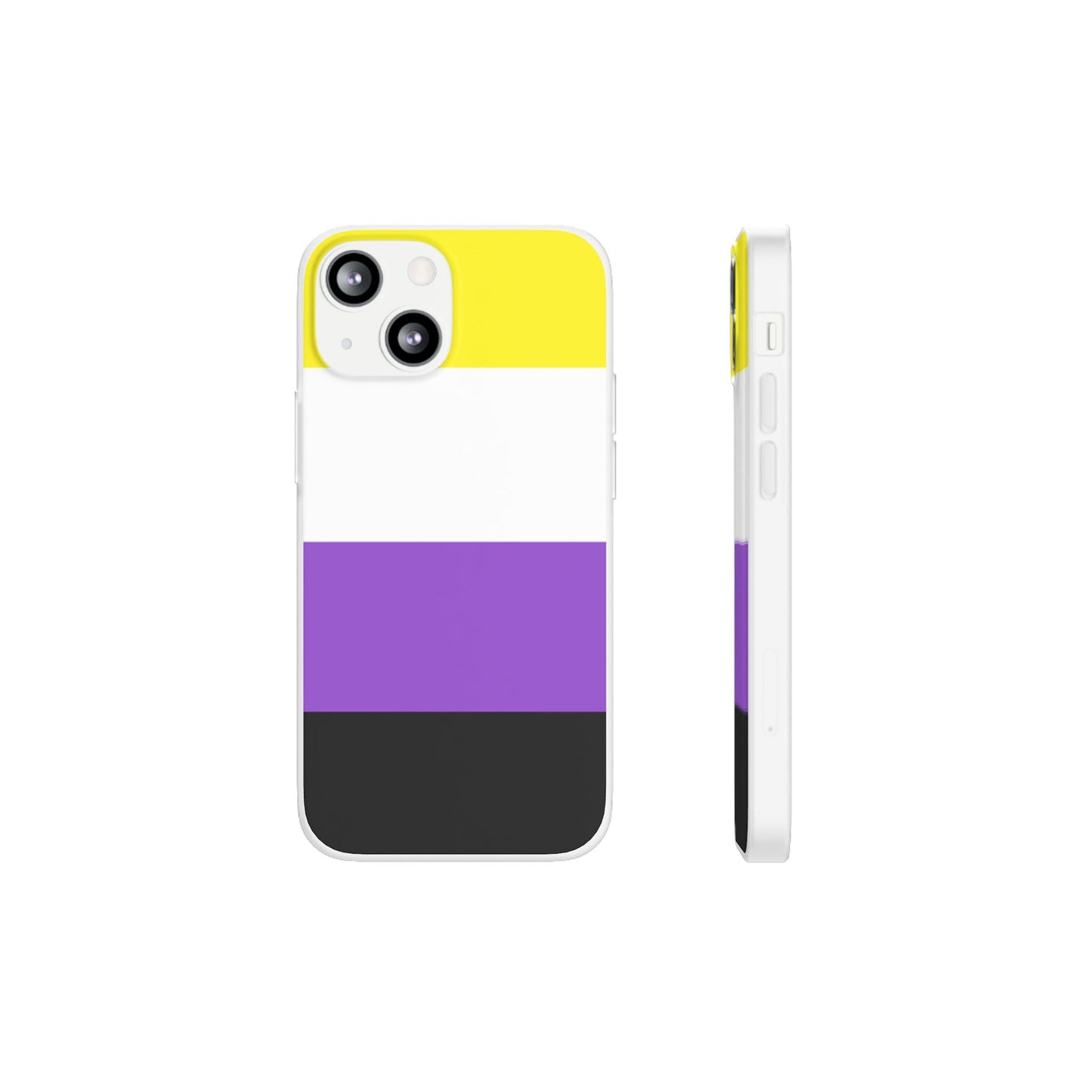 Non-Binary Pride Flag iPhone Flexi Case - Multiple Generations