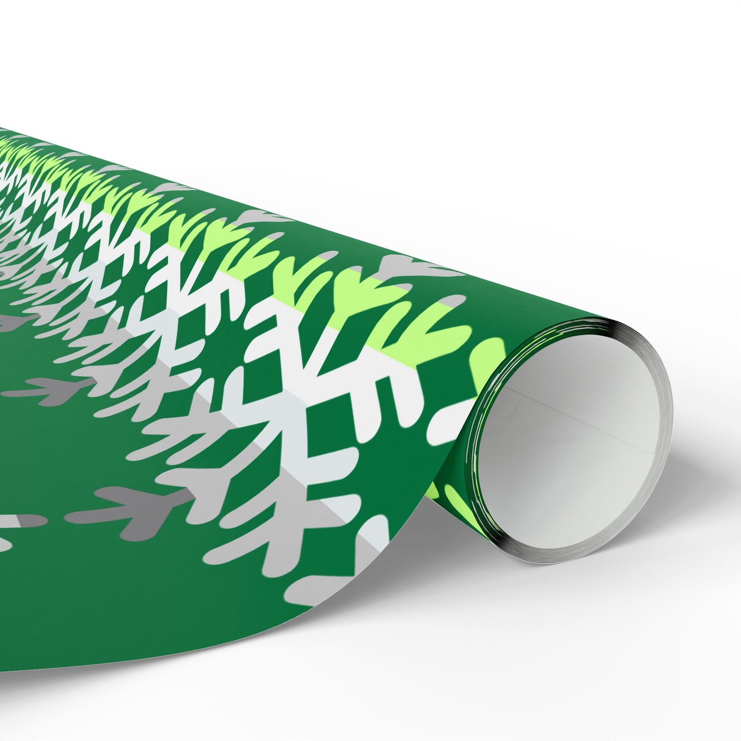 Demiagender Pride Flag Snowflake Wrapping Paper - Multiple Sizes/Finishes