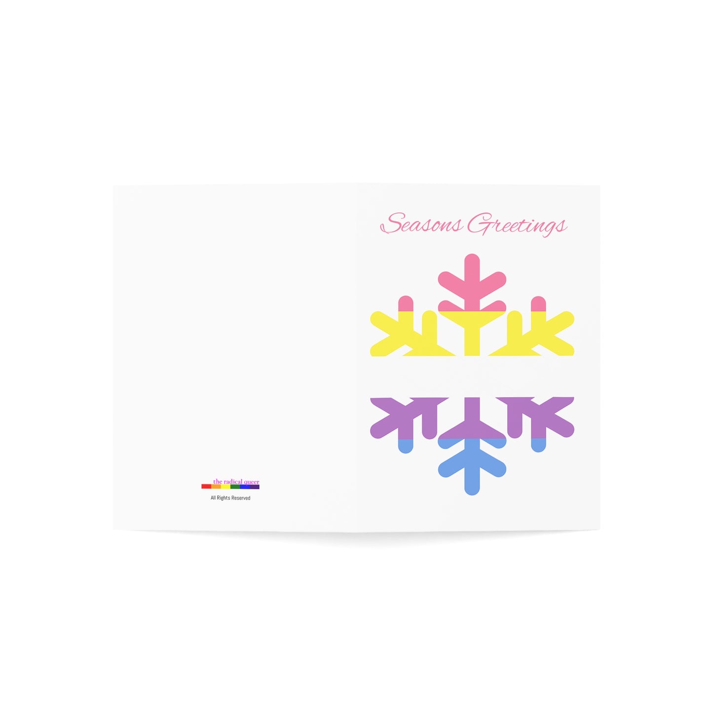 Bigender Pride Flag Snowflake Greeting Cards