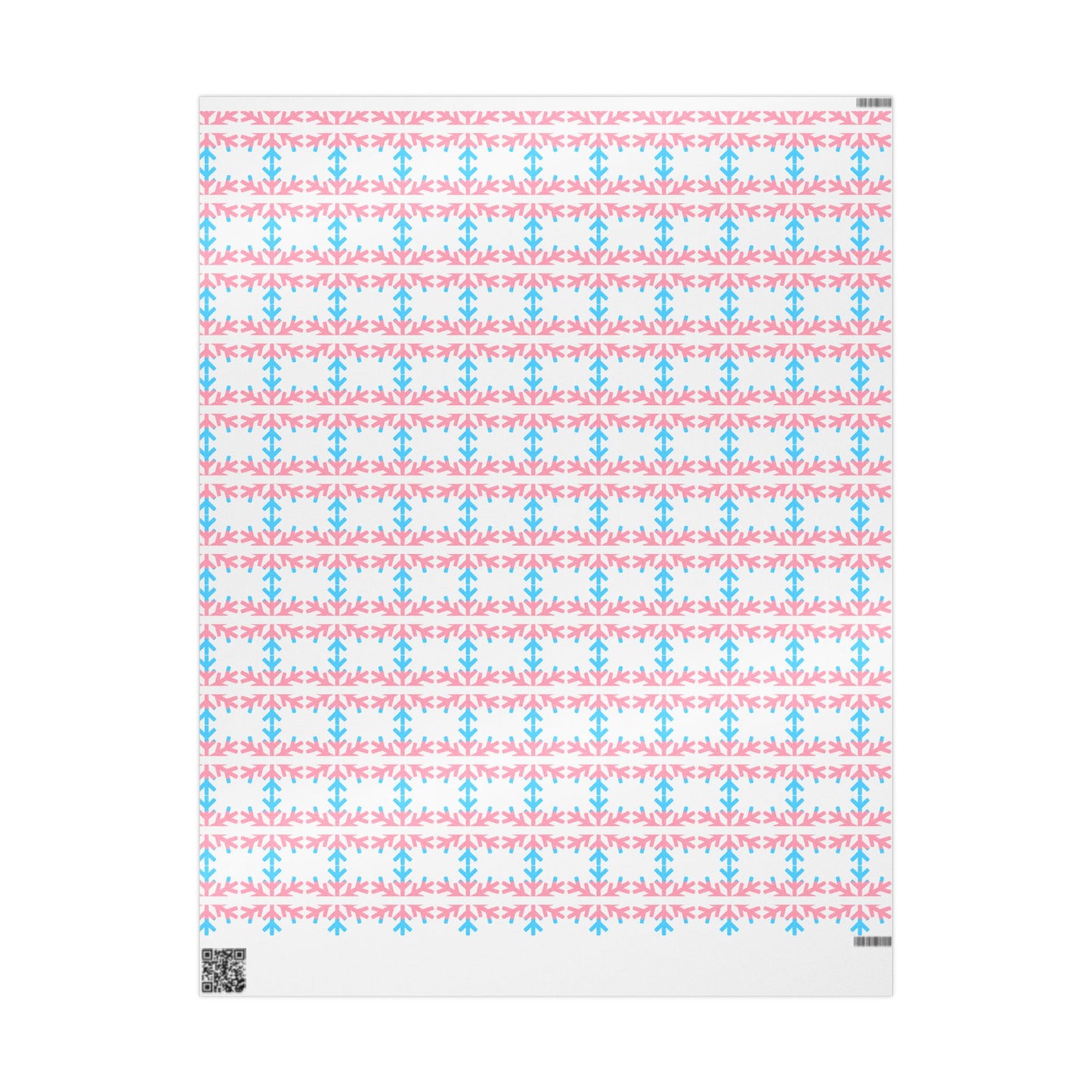 Transgender Pride Flag Snowflake Wrapping Paper - Multiple Sizes/Finishes