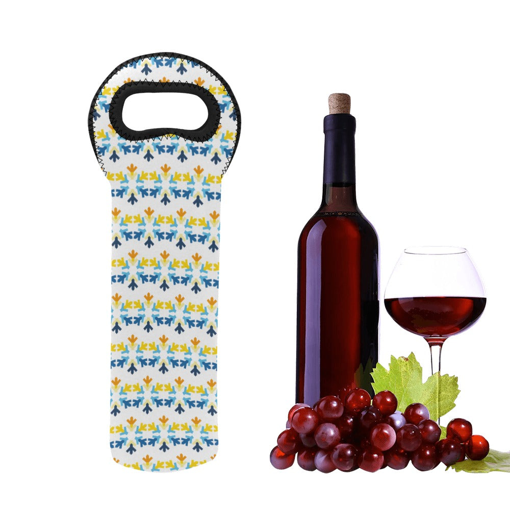 Aroace Pride Flag Snowflake Neoprene Wine Bag