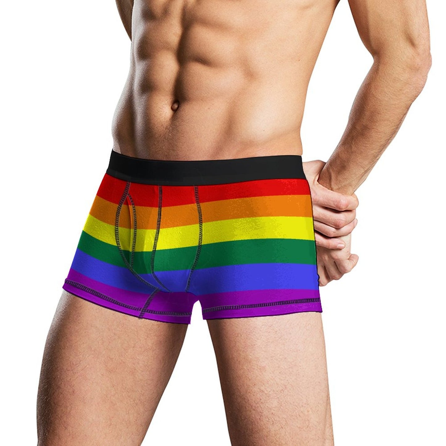 Rainbow Pride Flag Trunks - Traditional Masculine Cut