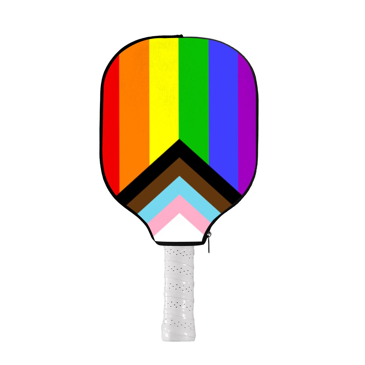 Progress Pride Flag Pickleball Paddle Cover