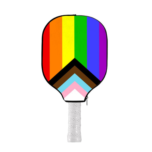 Progress Pride Flag Pickleball Paddle Cover