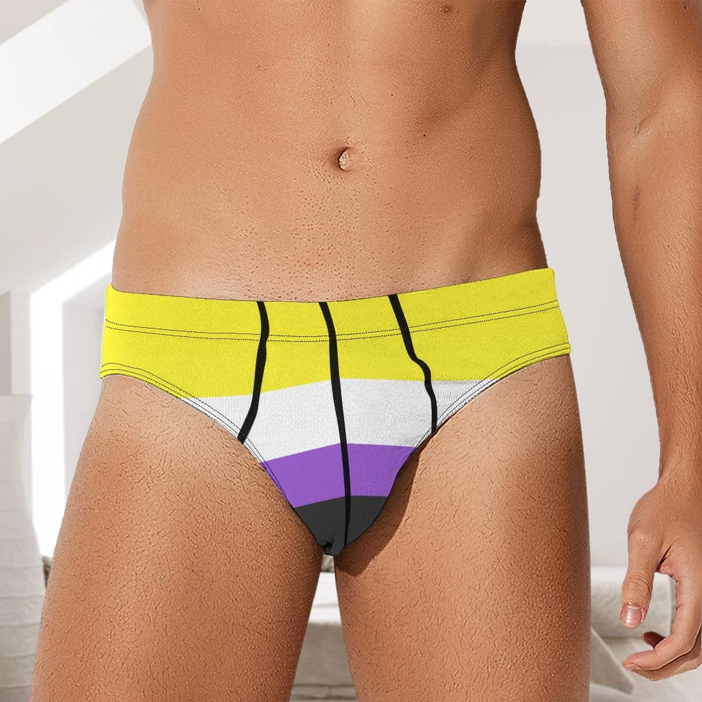 Non-Binary Pride Flag Briefs – Traditional Masculine Cut