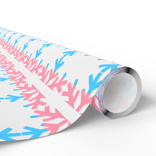 Transgender Pride Flag Snowflake Wrapping Paper - Multiple Sizes/Finishes