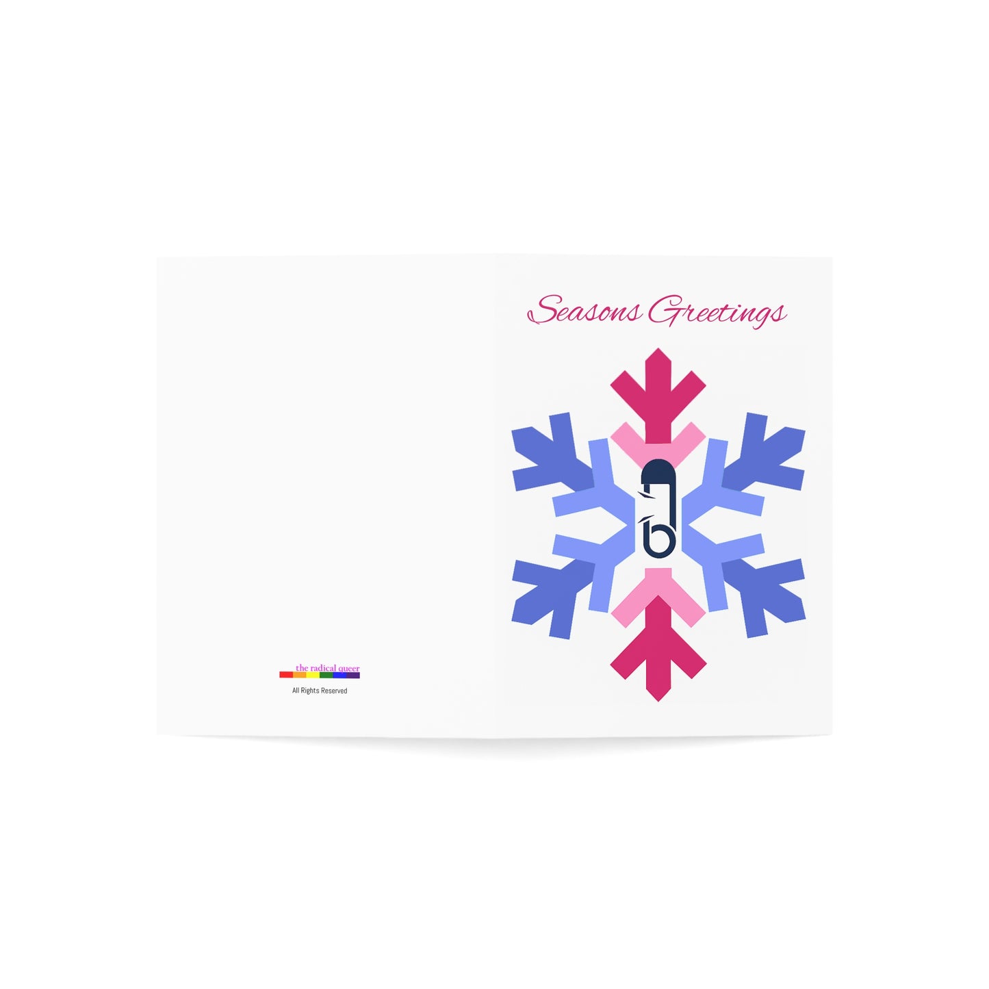 ABDL Pride Flag Snowflake Greeting Cards