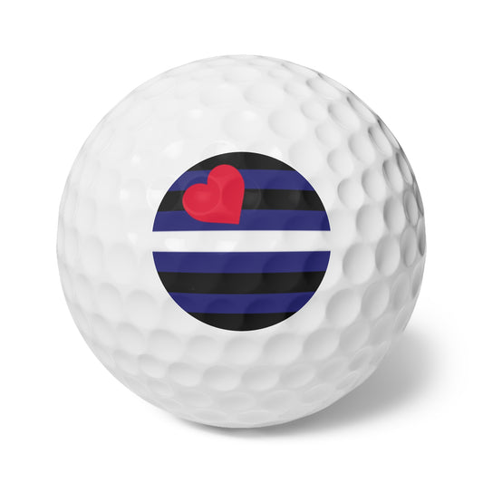 Leather Pride Flag Golf Balls, 6pcs