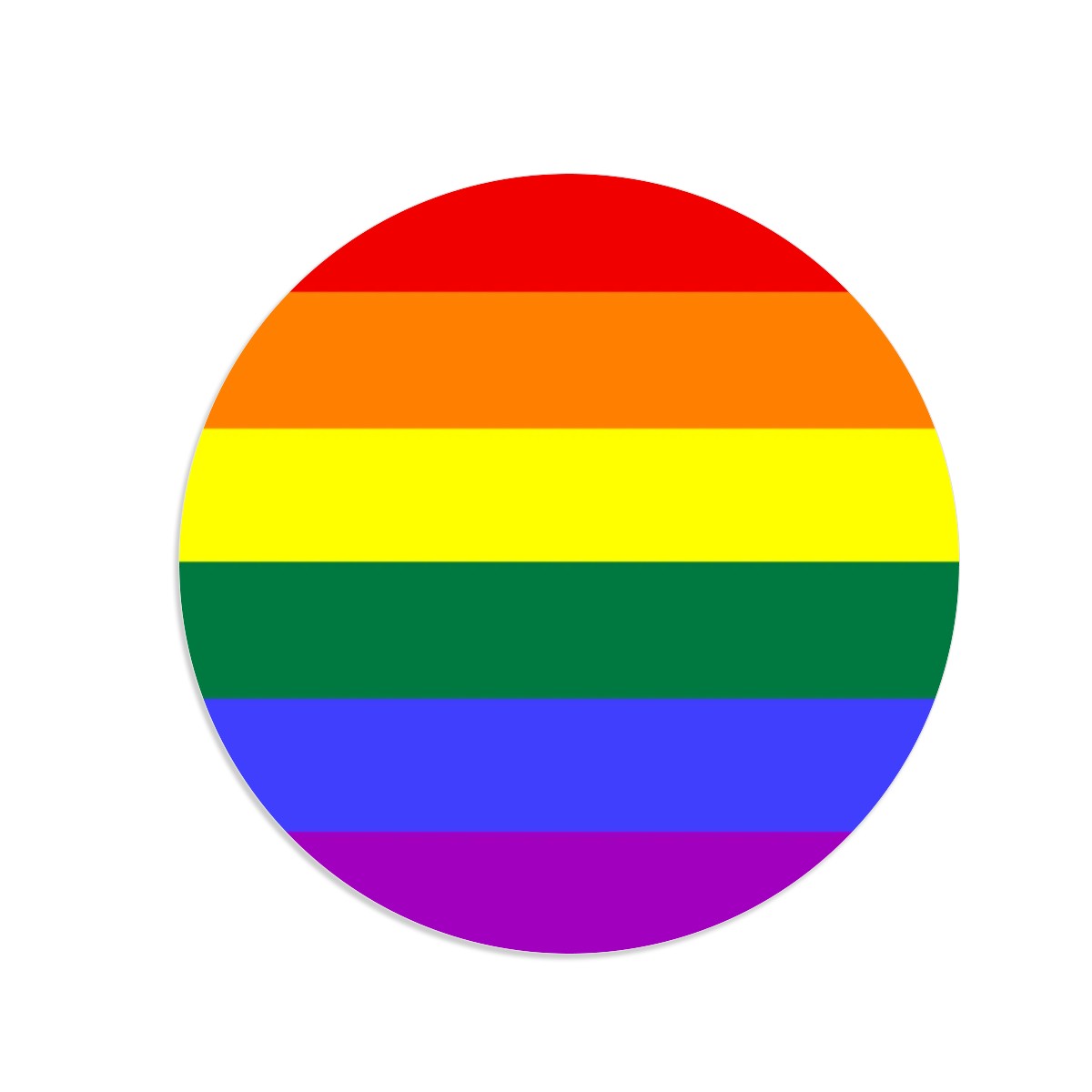 Rainbow Pride Flag Round Magnet