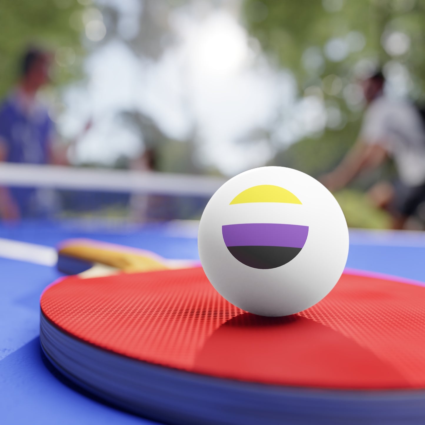 Non-Binary Pride Flag Ping Pong Balls - 6 pcs