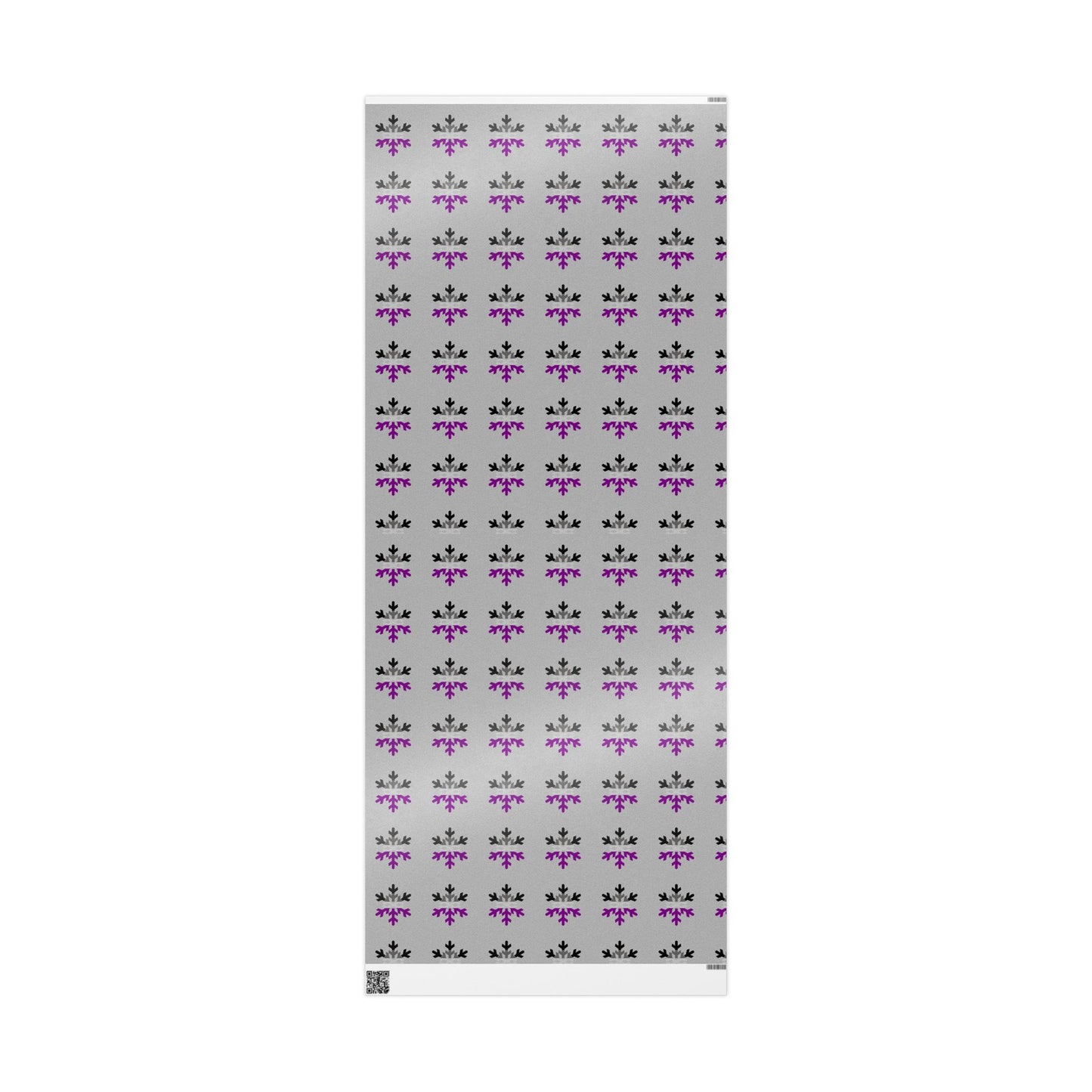 Asexual Pride Flag Snowflake Wrapping Paper - Multiple Sizes/Finishes