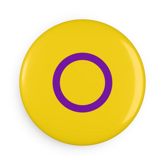 Intersex Pride Flag Round Button Magnet