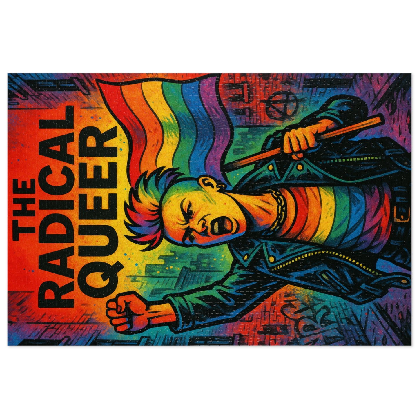 The Radical Queer Poster Jigsaw Puzzle with Tin