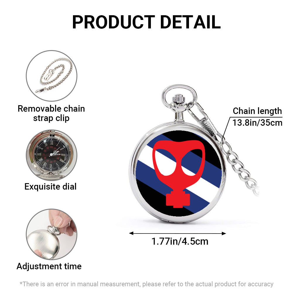 Mask Fetish Pride Flag Round Pocket Watch
