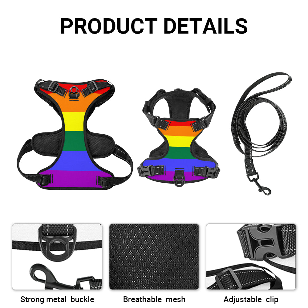 Rainbow Pride Flag Dog Harness