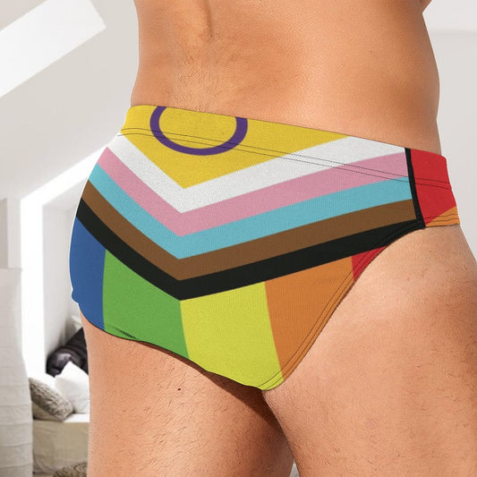 Inclusive Progress Pride Flag Briefs – Traditional Masculine Cut