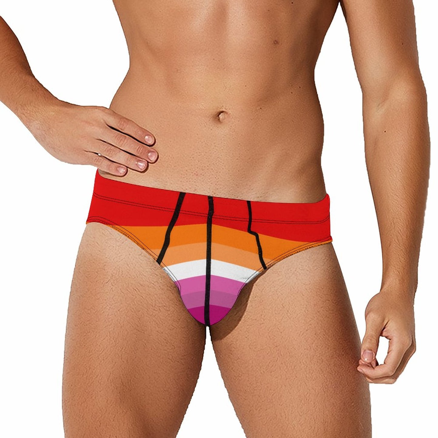 Lesbian Pride Flag Briefs – Traditional Masculine Cut