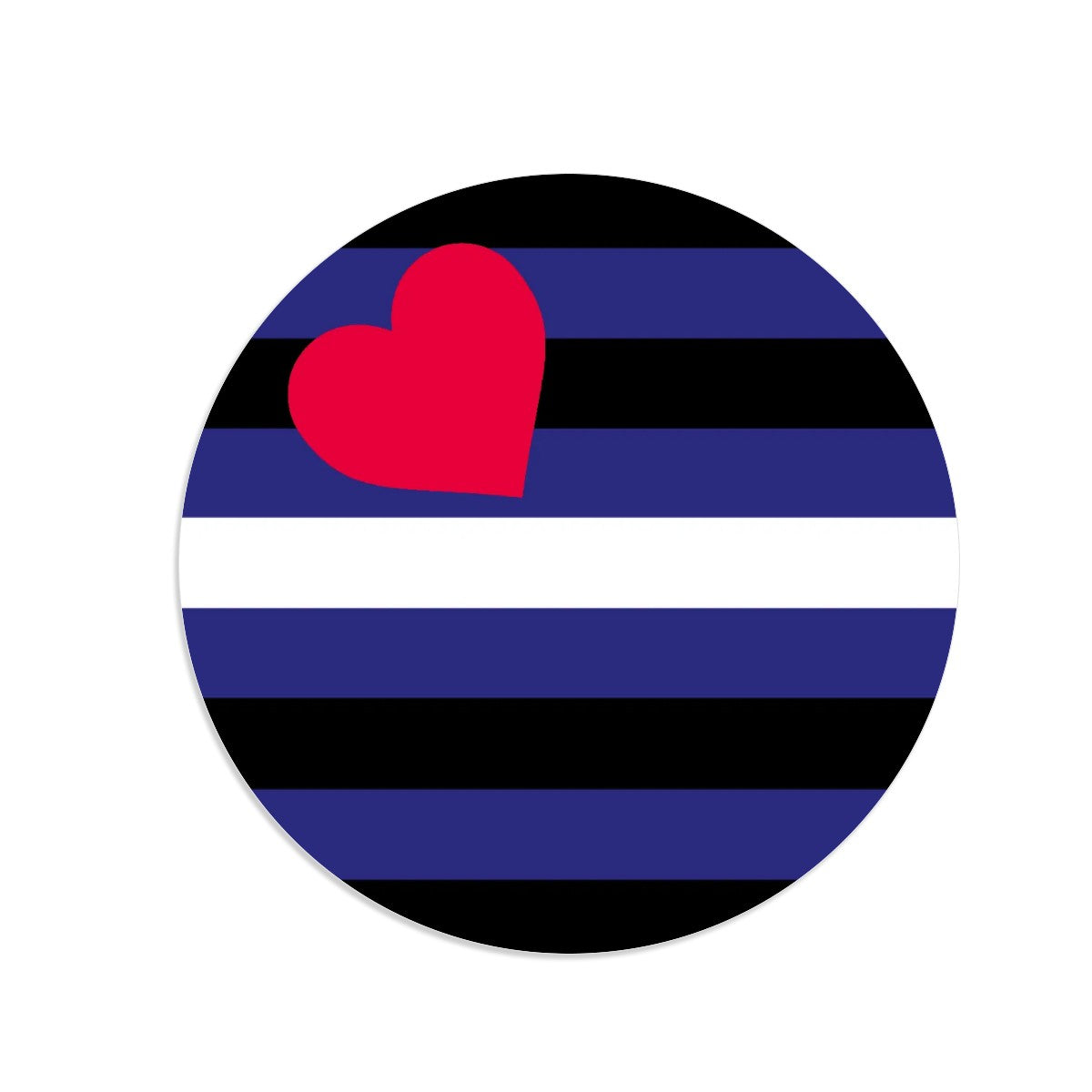 Leather Pride Flag Round Magnet