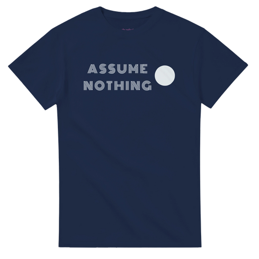 Agender: Gendervoid Symbol Heavyweight Unisex Crewneck T-shirt | Gildan® 5000 Navy