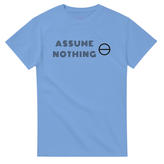 Agender (v2) Symbol Heavyweight Unisex Crewneck T-shirt | Gildan® 5000 Carolina Blue