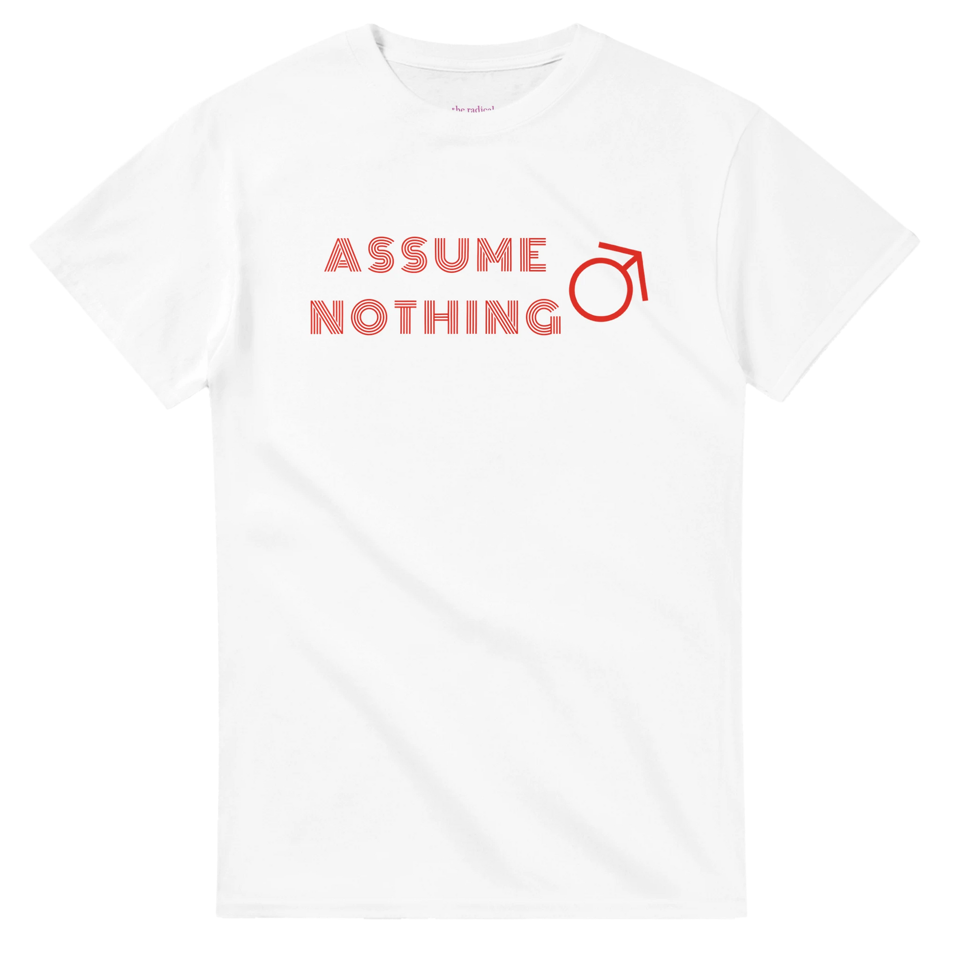 Assume Nothing - Butch Symbol White