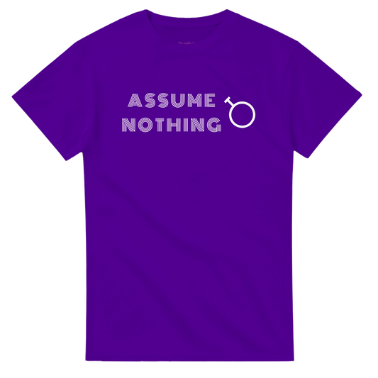 Assume Nothing Travesti Symbol T Shirt Purple