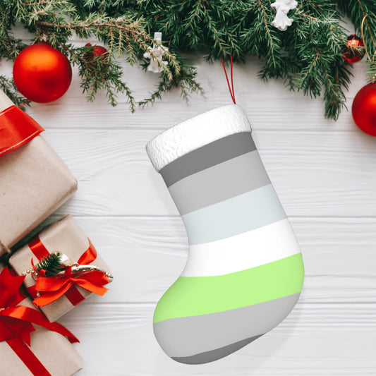 Demiagender Pride Flag Holiday Stocking 11" x 17.7"