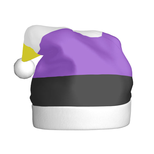 Non-Binary Pride Flag Adult Plush Holiday Hat