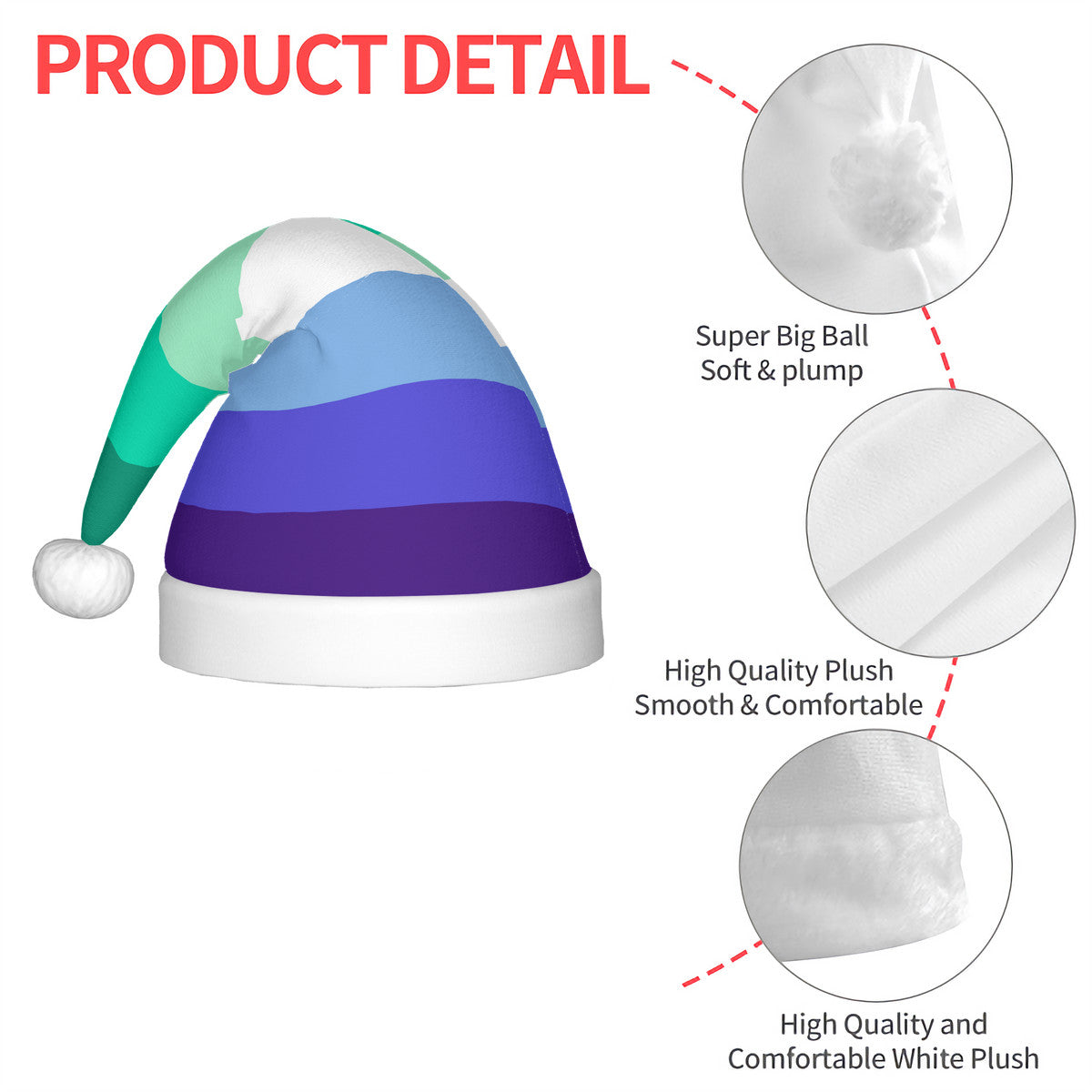MLM Pride Flag Adult Plush Holiday Hat