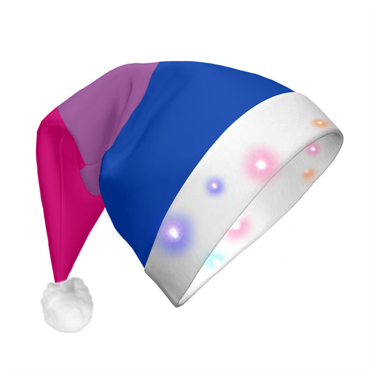 Bisexual Pride Flag Adult Glowing Plush Holiday Hat
