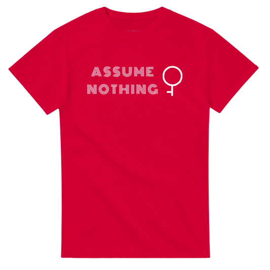Demigirl Symbol Heavyweight Unisex Crewneck T-shirt Red